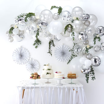 Silver Balloon Arch Kit Party Decoration Pack, 3 of 3
