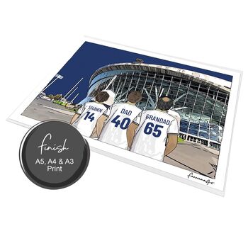 Tottenham Hotspurs Personalised Stadium Print Or Card, 8 of 10