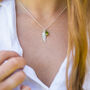 Silver Angel Wing And Peridot Necklace, thumbnail 1 of 3
