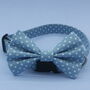 Light Blue Polkadot Dog Bow Tie, thumbnail 7 of 8