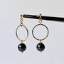 Circle Drop Earrings, thumbnail 3 of 5