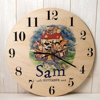 Personalised Noah's Arc Clock, 2 of 2