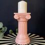 Column Ionic Ceramic Candle Holder Pink, thumbnail 2 of 5