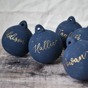 Personalised Christmas Name Bauble Ornament, 3 of 9