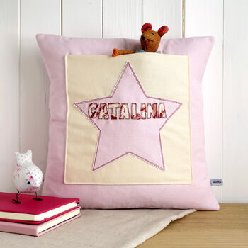 Personalised Star Pocket Cushion Gift For Girls, 8 of 12