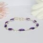 Solid Silver Bracelets With Natural Amethyst Gemstones, thumbnail 2 of 4