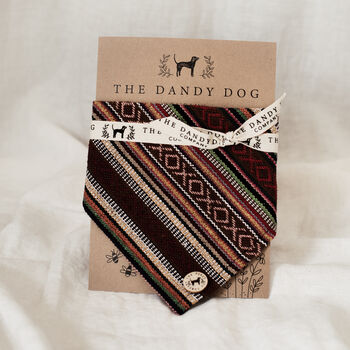 Aztec Woven Fabric Bandana For Dogs, 2 of 9