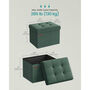 Compact Foldable Ottoman Footrest Stool With Storage, thumbnail 2 of 8