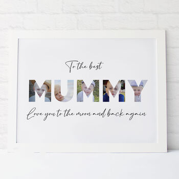 Printable Personalised Photograph Mummy Word Print, 2 of 3