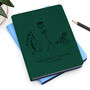 Refillable Leather Notebook With Child's Engraved Image, thumbnail 1 of 7