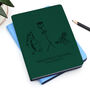 Refillable Leather Notebook With Child's Engraved Image, thumbnail 1 of 8