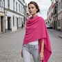 Neon Pink 100% Cashmere Travel Wrap Gift Boxed, thumbnail 2 of 5