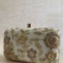 Gold Handcrafted Raw Silk Rectangular Clutch Bag, thumbnail 7 of 10