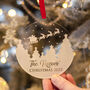 Santa's Sleigh Acrylic Christmas Tree Decoration Bauble, thumbnail 1 of 4