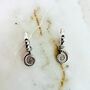 The Ammonite Accent Sterling Silver Hoop Earrings, thumbnail 1 of 4