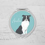 Personalised Border Collie Compact Mirror, thumbnail 1 of 2