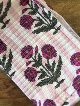 Block Print Washbag, Make Up Pouch, Travel Kit, 12 of 12