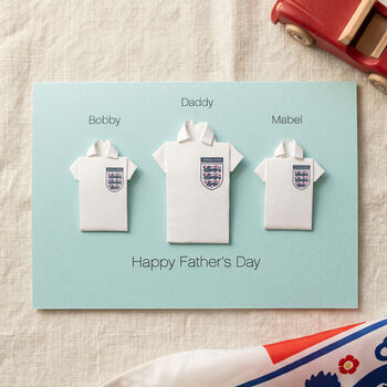 Personalised Three Lions England Team Shirts Card, 7 of 7