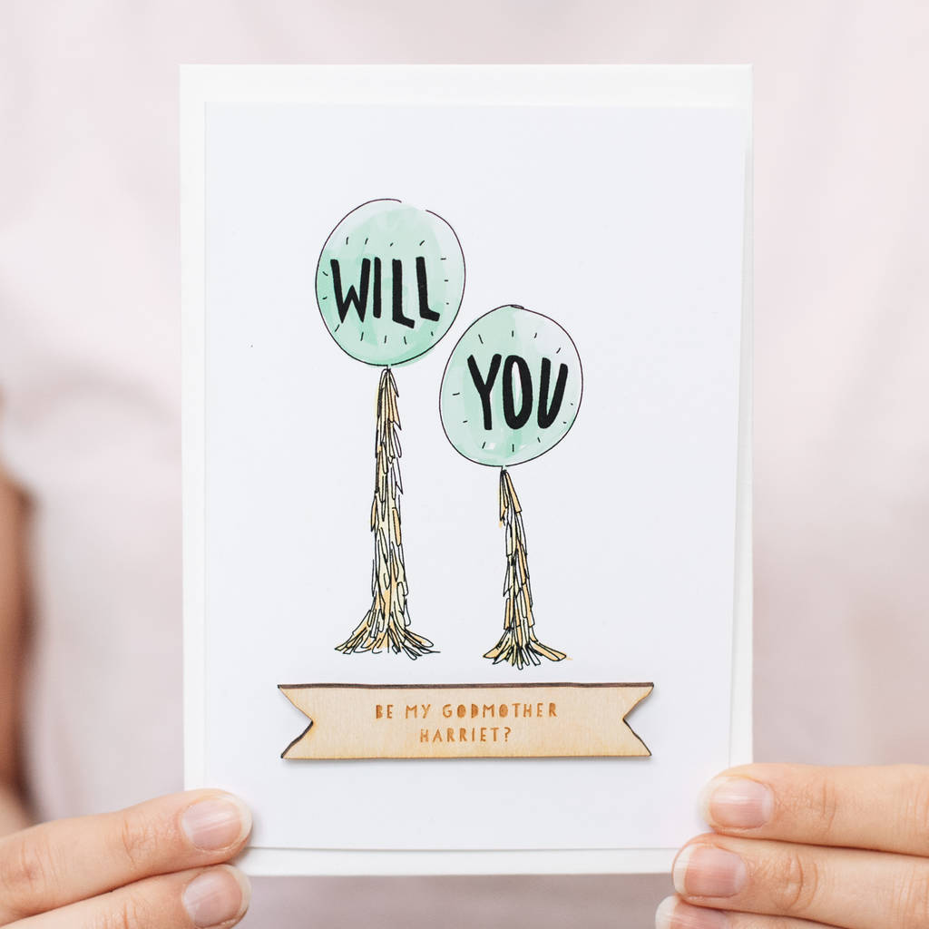 Personalised Will You Be My Godparent Card, 1 of 3