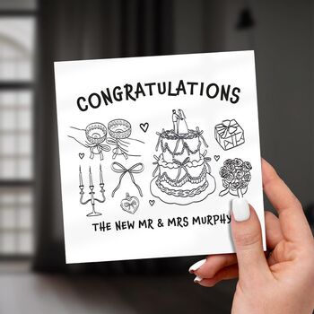 Personalised Wedding Day Card For Couple, 4 of 6