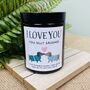 Personalised Silly Sausage Dog Valentines Amber Candle, thumbnail 1 of 4