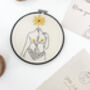 'She Is Beauty' Floral Female Figure Embroidery Kit, thumbnail 1 of 6