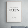 Personalised First Christmas Mr And Mrs Print, thumbnail 1 of 3