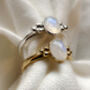 Sterling Silver And Gold Vermeil Moonstone Cluster Ring, thumbnail 6 of 7