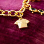 Charm Bracelet In Gold Plated Sterling Silver, thumbnail 9 of 11