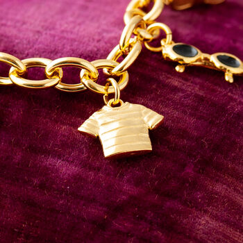 Charm Bracelet In Gold Plated Sterling Silver, 9 of 11