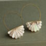 Art Deco Mother Of Pearl Bridal Hoop Earrings, thumbnail 1 of 8