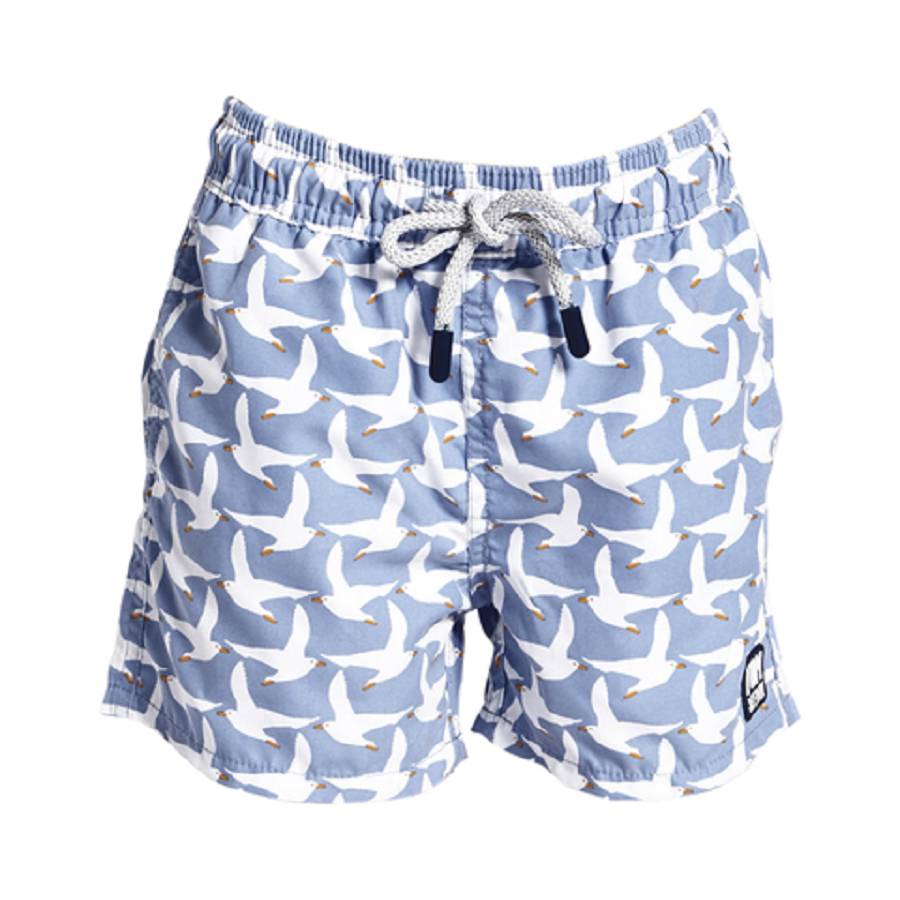 boy's ice blue seagulls swimming trunks by tom and teddy ...