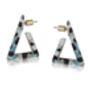 Erica Triangle Resin Earrings In Blue, thumbnail 1 of 2