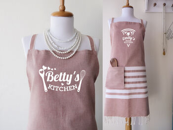 Personalised Cotton Apron, Tea Towels, Christmas Gift For Her, 3 of 11