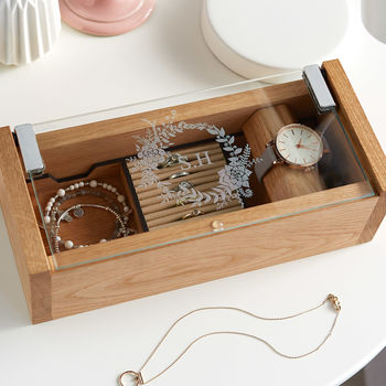 Personalised Etched Glass Jewellery Box, 7 of 10