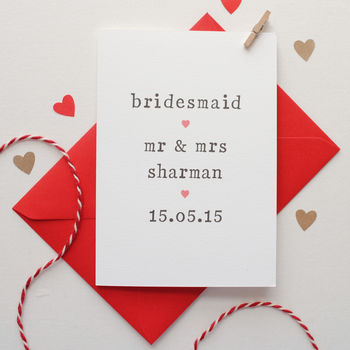 Personalised Bridesmaid Card, 2 of 4
