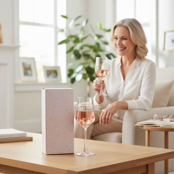 Happily Retired Wine Glass Gift, 5 of 5