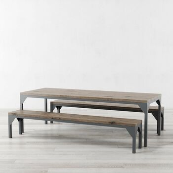 Waterloo Industrial Style Contemporary Dining Table, 3 of 5
