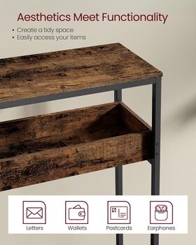 Two Tier Entryway Table Narrow Console Table, 5 of 6