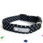 Dog Collar In Red, Pink, Blue And Black Polka Dots, thumbnail 5 of 5