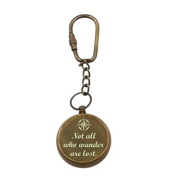 Personalized Bronze Compass Keyring, 7 of 8