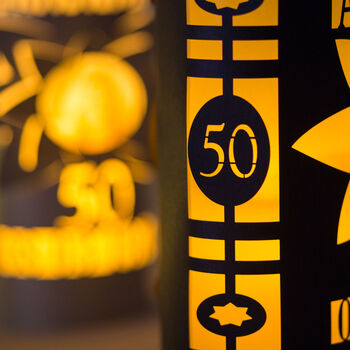 Personalised Birthday Photo Lantern Gift 50th, 8 of 11