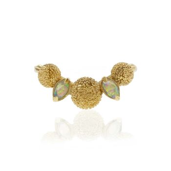 Dahlia Opal Ring Silver/Gold, 4 of 7