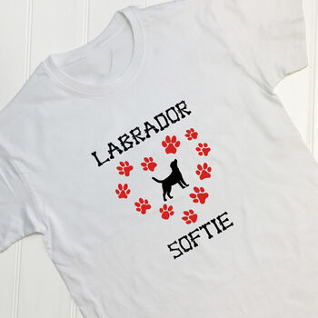 Personalised Adults Labrador Dog T Shirt, 5 of 11