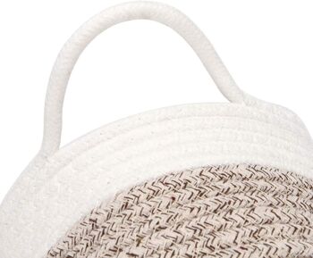 Two Small Hanging Small Woven Storage Basket, 5 of 6