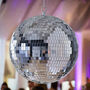 Mirror Disco Ball Hanging Decor 20cm/30cm/Silver, thumbnail 1 of 10