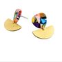 Multi Coloured Mini Stud Earrings, thumbnail 3 of 3