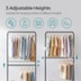 Clothes Rack Double Rod Clothing Rail Storage Shelf, thumbnail 3 of 12