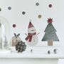 Snowman, Tree And Christmas Pudding Window Cling And Wall Sticker, thumbnail 1 of 2