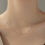 14k Gold Or Silver Herringbone Snack Chain Necklace, thumbnail 7 of 8
